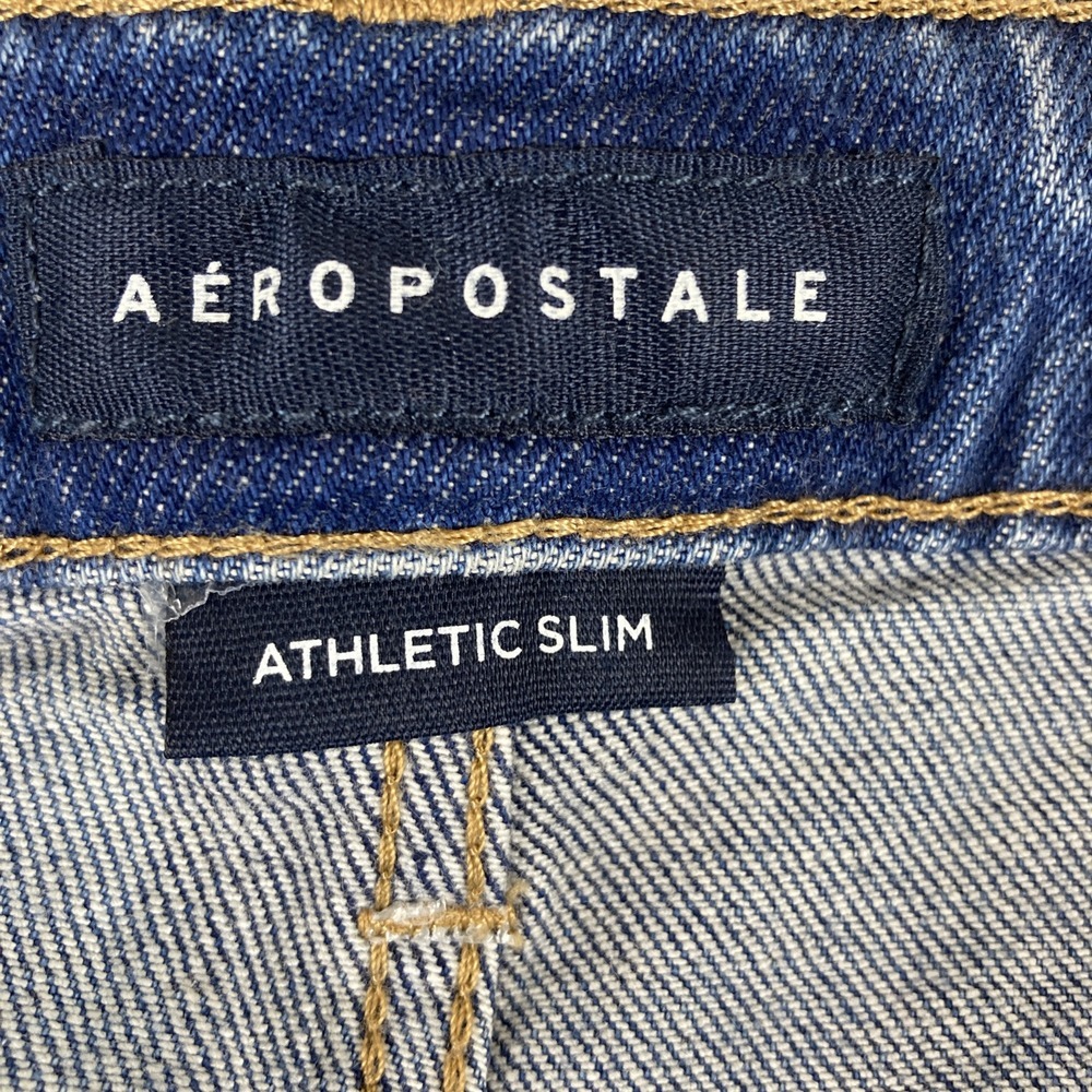 Aeropostale Aero Jeans Men's Size 36x32 Athletic Slim Fit Stretch Blue‎ Denim - Picture 14 of 15